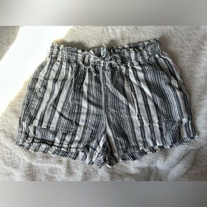 Time and Tru (Walmart) Black and White Striped Shorts